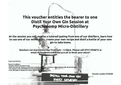distil your own gin voucher 2 person create your own voucher